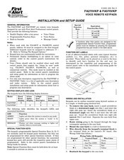 First Alert FA570VKP Installation And Setup Manual