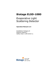 Biotage ELSD-1080 Operation Manual