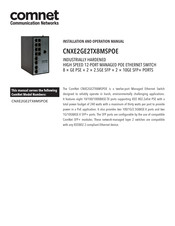 Comnet CNXE2GE2TX8MSPOE Installation And Operation Manual
