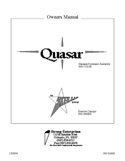 Strong Enterprises STELLAR RESERVE Quasar Owner's Manual
