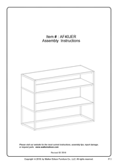 Walker Edison AF40JER Assembly Instructions Manual