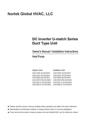 Nortek U-match GDU36(10.6)USV4DH Owner's Manual & Installation Instructions