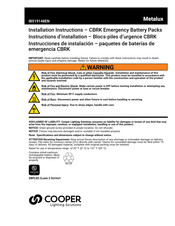 Cooper Lighting Solutions Metalux CBRK Installation Instructions Manual
