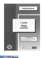 Getinge Castle 7620 Operator's Manual