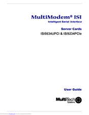 Multitech MultiModem ISI5634UPCI-8 User Manual
