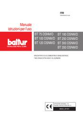 baltur BT 100 DSNM-D Instructions For Use Manual