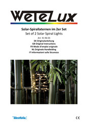 Westfalia Wetelux 91 96 03 Original Instructions Manual
