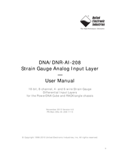 United Electronic Industries DNR-AI-208 User Manual
