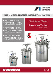 Anest Iwata PET-30MN Use And Maintenance Instruction Manual