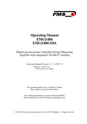 FMS EMGZ480.M16 Operating Manual