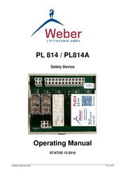 Weber PL 814 Operating Manual