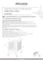 Micuna Dolce luce relax 5026292 Assembly Instructions Manual