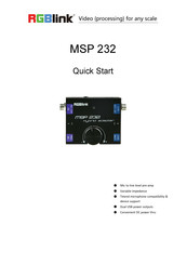 RGBlink 601-0232-01-0 Quick Start Manual