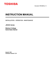 Toshiba JKSSS Series Instruction Manual