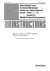 Chino IRMA IRGMEG3 Series Instructions Manual