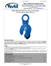 Vestil EPC-10 Use And Maintenance Manual