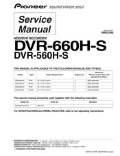 Pioneer DVR-560H-S Service Manual