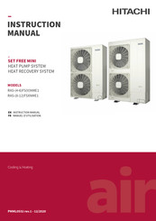 Hitachi RAS-12FSXNME1 Instruction Manual