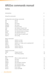 AUDAC ARU208 Command Manual