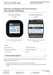 Arcus-EDS KNX-LUNOS-CONTROL4-REG Manual