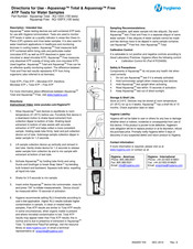 Hygiena Aquasnap Free Directions For Use Manual