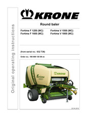 Krone Fortima V 1800 MC Original Operating Instructions