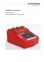 Endress+Hauser Analytik Jena Biometra TRIO Installation Instructions Manual