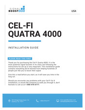 SIGNAL BOOSTER CEL-FI QUATRA 4000I Installation Manual