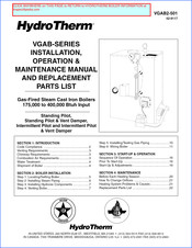 Hydrotherm VGAB Series Installation, Operation And Maintenance Manual