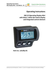 electric bike solutions EBS V2 Operating Instructions Manual
