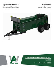 Art's Way X550 Operator Manual & Illustrated Parts List