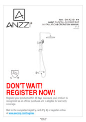 Anzzi SH-AZ101 Series Installation & Operation Manual