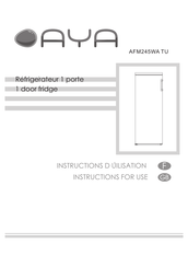 AYA AFM245WA TU Instructions For Use Manual