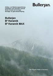 Bullerjan B3 Keramik MAX Installation And Operation Manual