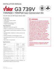 Valor 739VPGK Installation Manual