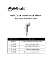 Whale RT3000 Installation And Operation Manual