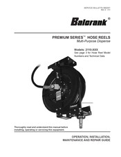 Balcrank PREMIUM 2110-012 Operation, Installation, Maintenance And Repair Manual