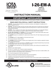 Iota D Series Instruction Manual