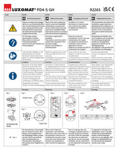 B.E.G. LUXOMAT PD4-S-GH Safety Instruction