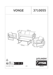Jysk JUTLANDIA VONGE 3710055 Manual