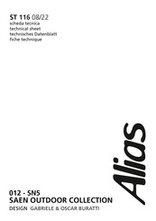 Alias SAEN OUTDOOR COLLECTION SN5 Technical Sheet
