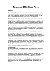 Opera Audio CDS8 Manual