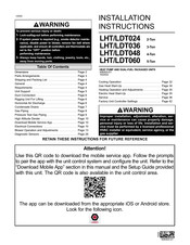 Lennox LHT/LDT024 Installation Instructions Manual
