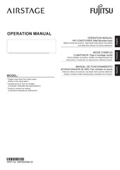 Fujitsu Airstage Wall Series Operation Manual