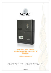 Concept Smoke Screen SENTINEL S150 Installation And Operation Manual
