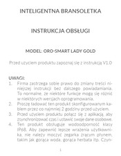 Oromed ORO-SMART LADY GOLD User Manual
