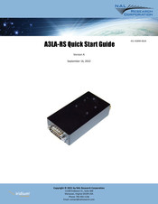 NAL RESEARCH CORPORATION A3LA-RS Quick Start Manual