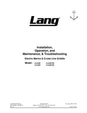 Lang CLG36F Installation, Operation And Maintenance Manual