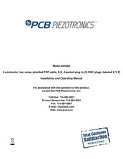 PCB Piezotronics 034G05 Installation And Operating Manual
