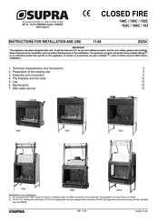 Supra 163 VL Instructions For Installation And Use Manual